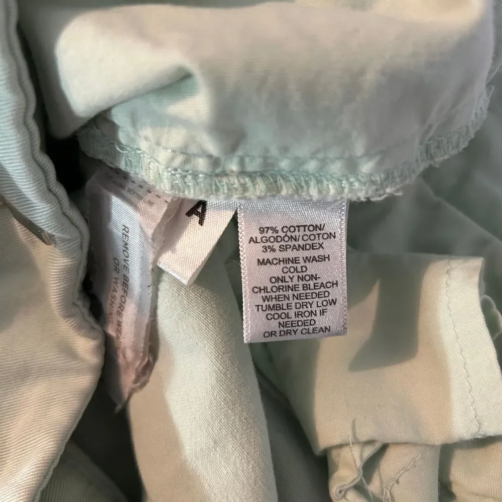 LOFT The Riviera Mint Green Chino Shorts Classic Summer Casual Size 4
